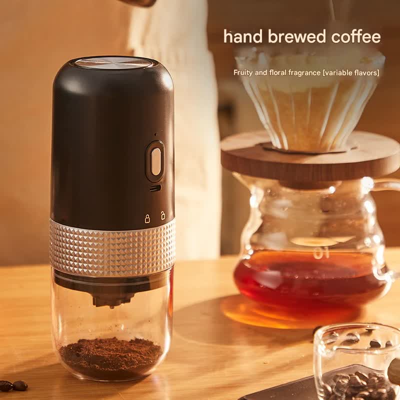 Wireless Portable Electric Coffee Grinder - Adjustable Coarseness, USB-C Rechargeable, One-Touch Operation(white)