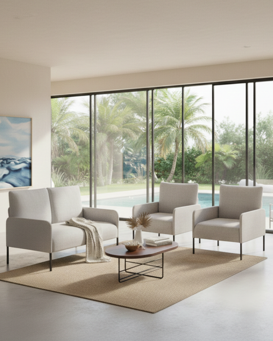 Grey 4 Seater Sofa Set